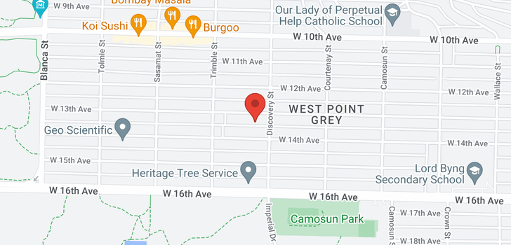 map of 4323 W 14TH AVENUE